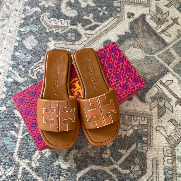 Tory Burch Double T Sport Slides - Picture 3 of 10